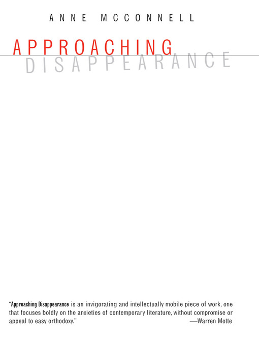Title details for Approaching Disappearance by Anne McConnell - Available